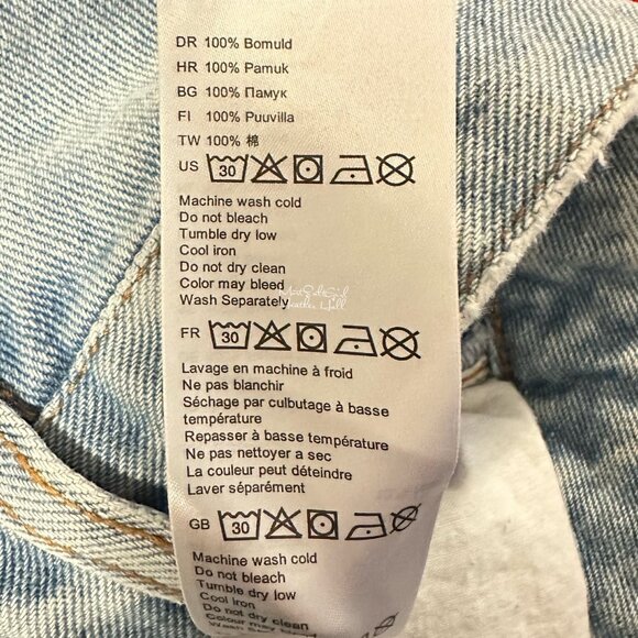 Billabong Light Wash High Rise Mom Distressed Raw Fringe Hem Jean Shorts 26 - Picture 5 of 6